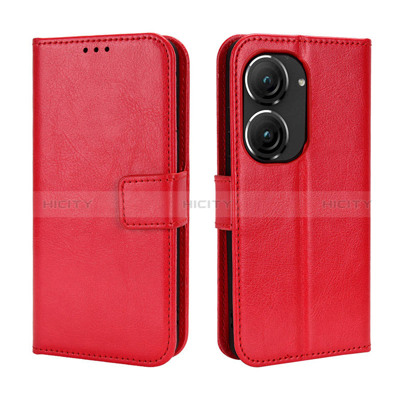 Handytasche Stand Schutzhülle Flip Leder Hülle BY5 für Asus Zenfone 9 Rot Plus