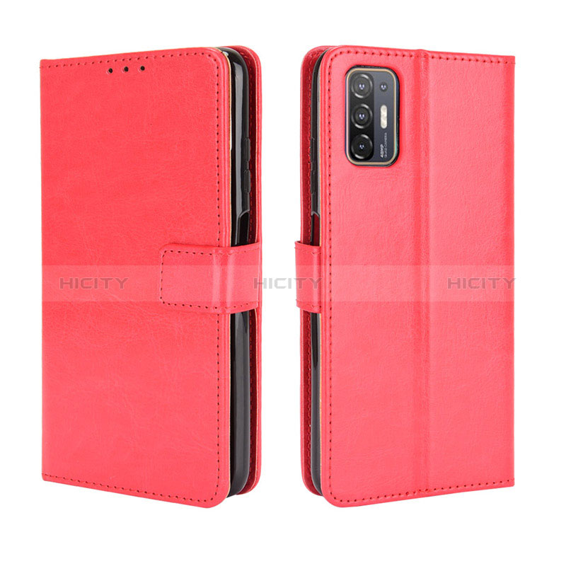 Handytasche Stand Schutzhülle Flip Leder Hülle BY5 für HTC Desire 21 Pro 5G Rot Plus