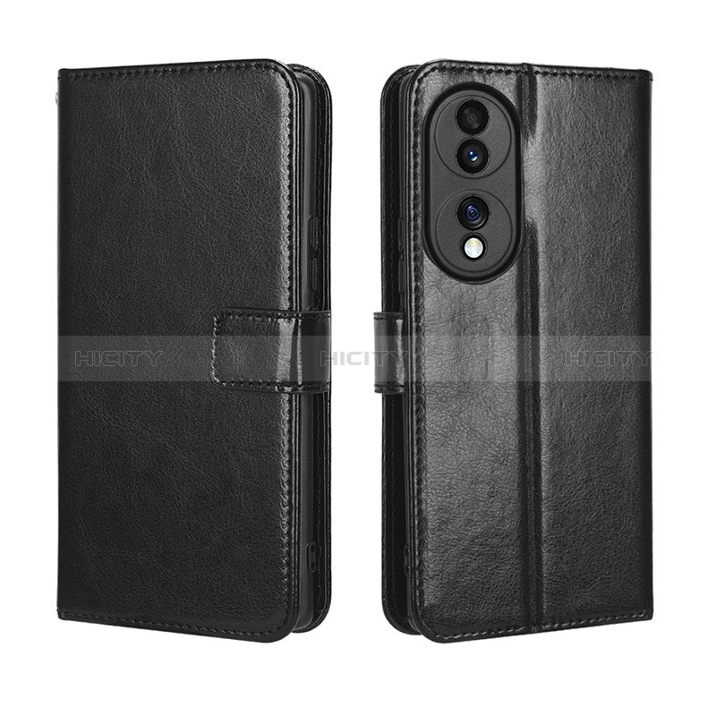 Handytasche Stand Schutzhülle Flip Leder Hülle BY5 für Huawei Honor 70 5G Schwarz