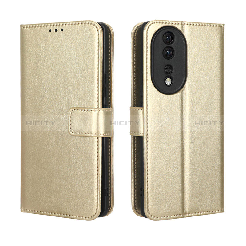 Handytasche Stand Schutzhülle Flip Leder Hülle BY5 für Huawei Honor 80 5G Gold