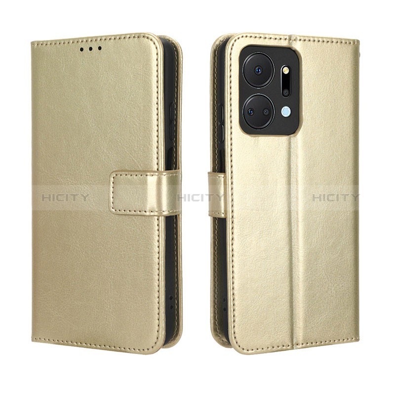 Handytasche Stand Schutzhülle Flip Leder Hülle BY5 für Huawei Honor X7a Gold