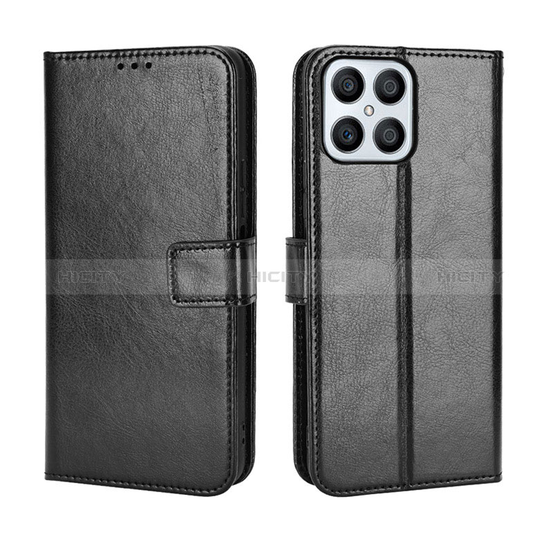 Handytasche Stand Schutzhülle Flip Leder Hülle BY5 für Huawei Honor X8 4G Schwarz Plus