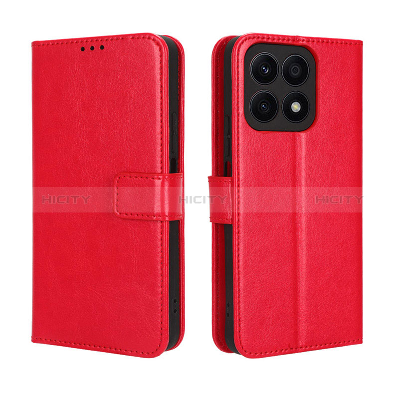 Handytasche Stand Schutzhülle Flip Leder Hülle BY5 für Huawei Honor X8a 4G Rot Plus