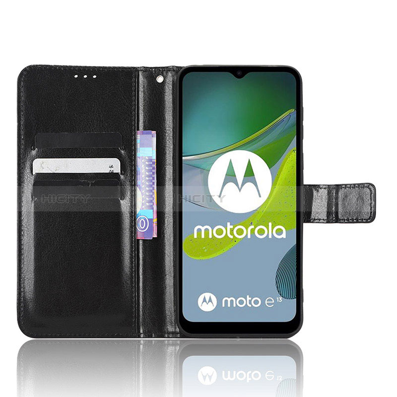 Handytasche Stand Schutzhülle Flip Leder Hülle BY5 für Motorola Moto E13 groß