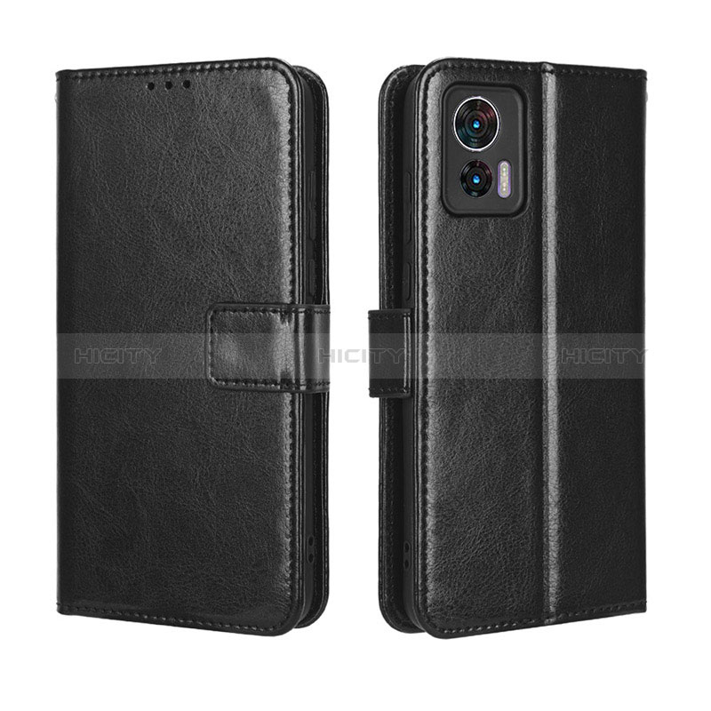 Handytasche Stand Schutzhülle Flip Leder Hülle BY5 für Motorola Moto Edge 30 Lite 5G Schwarz Plus