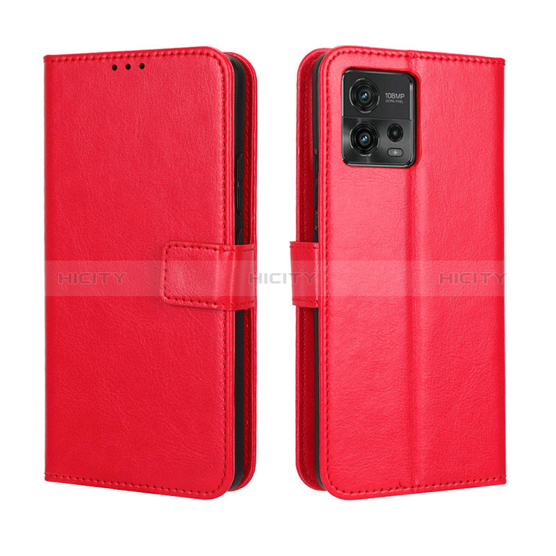 Handytasche Stand Schutzhülle Flip Leder Hülle BY5 für Motorola Moto G72 Rot Plus