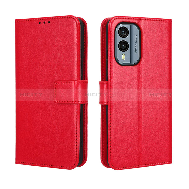 Handytasche Stand Schutzhülle Flip Leder Hülle BY5 für Nokia X30 5G Rot Plus