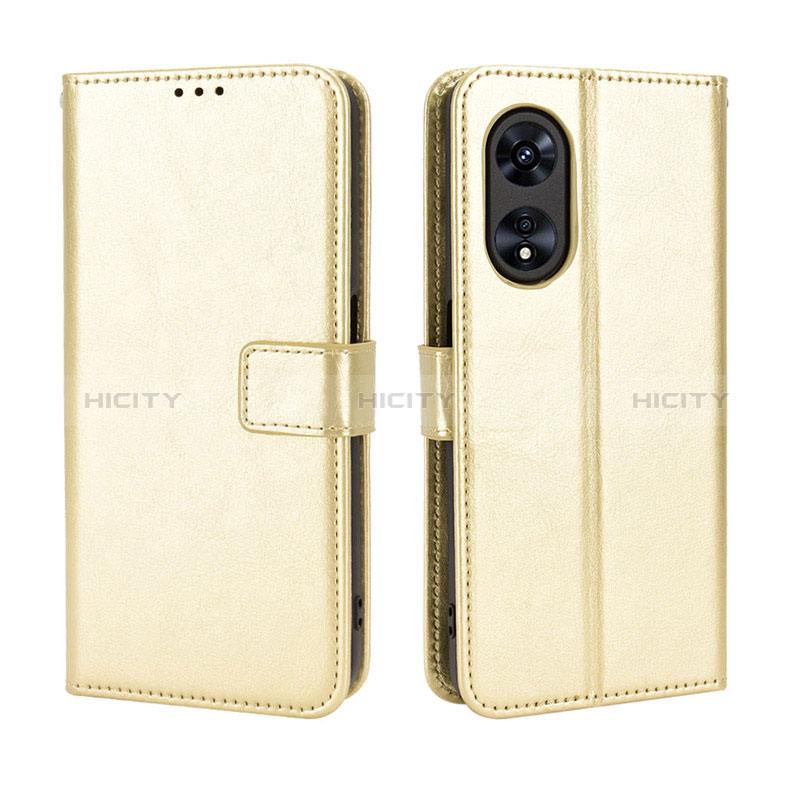 Handytasche Stand Schutzhülle Flip Leder Hülle BY5 für Oppo A1x 5G Gold