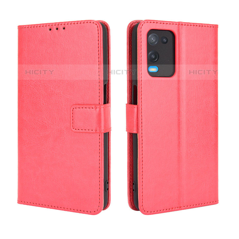 Handytasche Stand Schutzhülle Flip Leder Hülle BY5 für Oppo A54 4G Rot