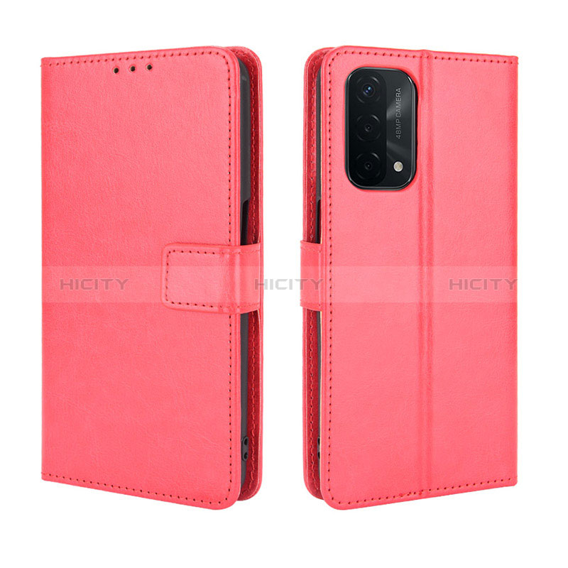 Handytasche Stand Schutzhülle Flip Leder Hülle BY5 für Oppo A54 5G Rot