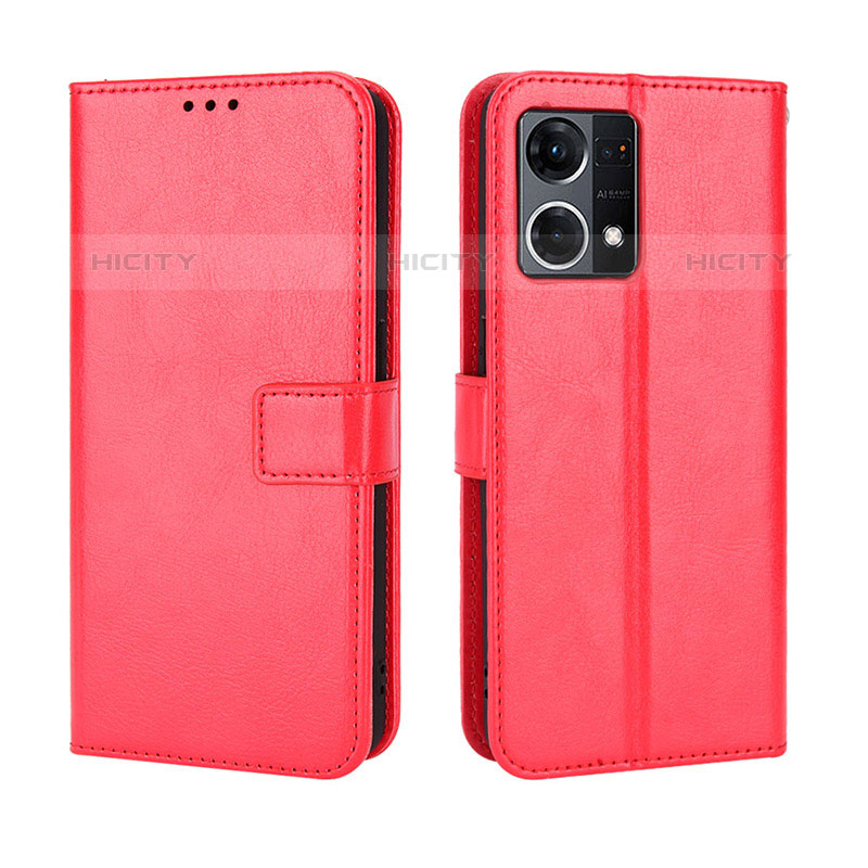 Handytasche Stand Schutzhülle Flip Leder Hülle BY5 für Oppo F21s Pro 4G Rot Plus