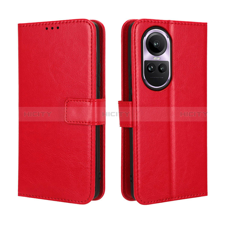 Handytasche Stand Schutzhülle Flip Leder Hülle BY5 für Oppo Reno10 Pro 5G Rot