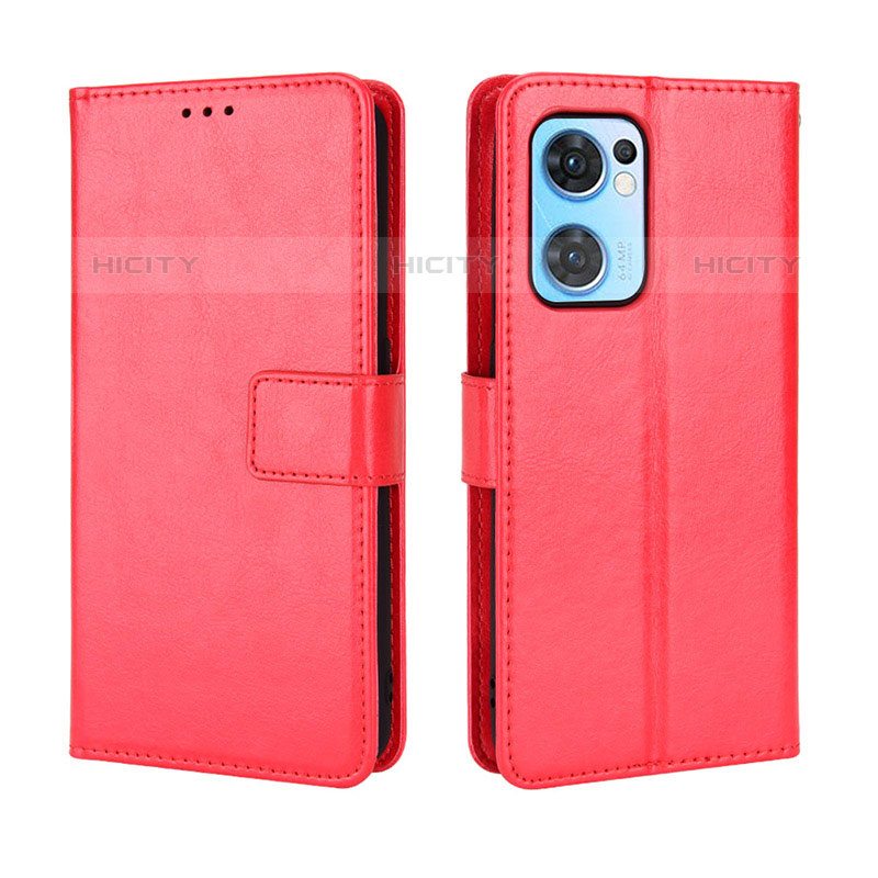 Handytasche Stand Schutzhülle Flip Leder Hülle BY5 für Oppo Reno7 5G Rot