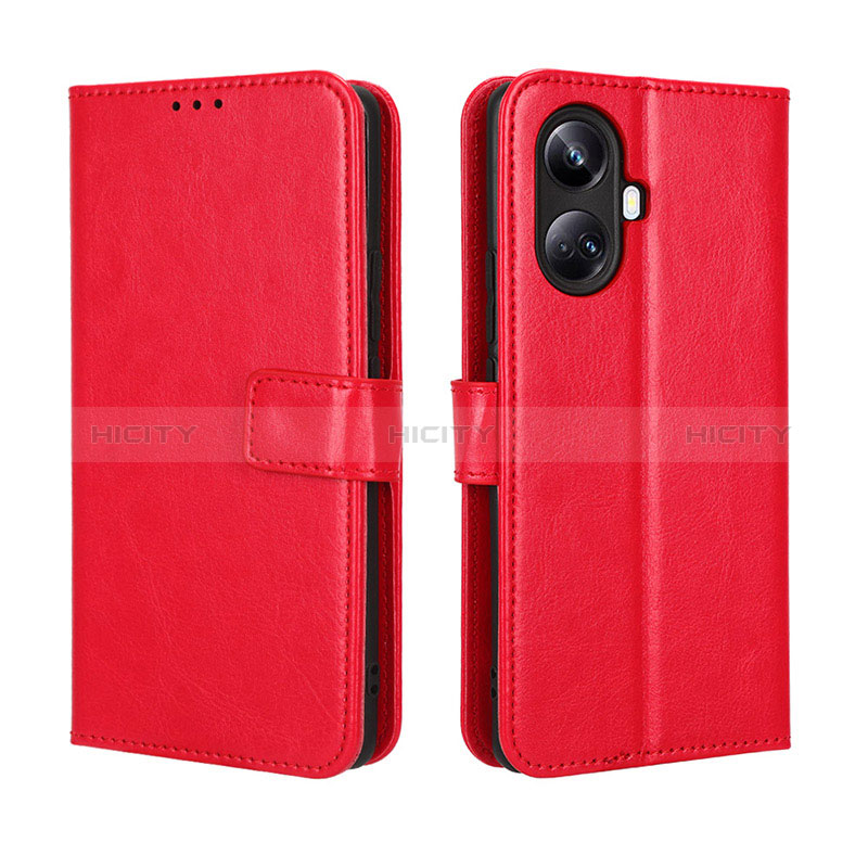 Handytasche Stand Schutzhülle Flip Leder Hülle BY5 für Realme 10 Pro+ Plus 5G Rot