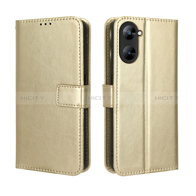 Handytasche Stand Schutzhülle Flip Leder Hülle BY5 für Realme 10S 5G Gold Plus