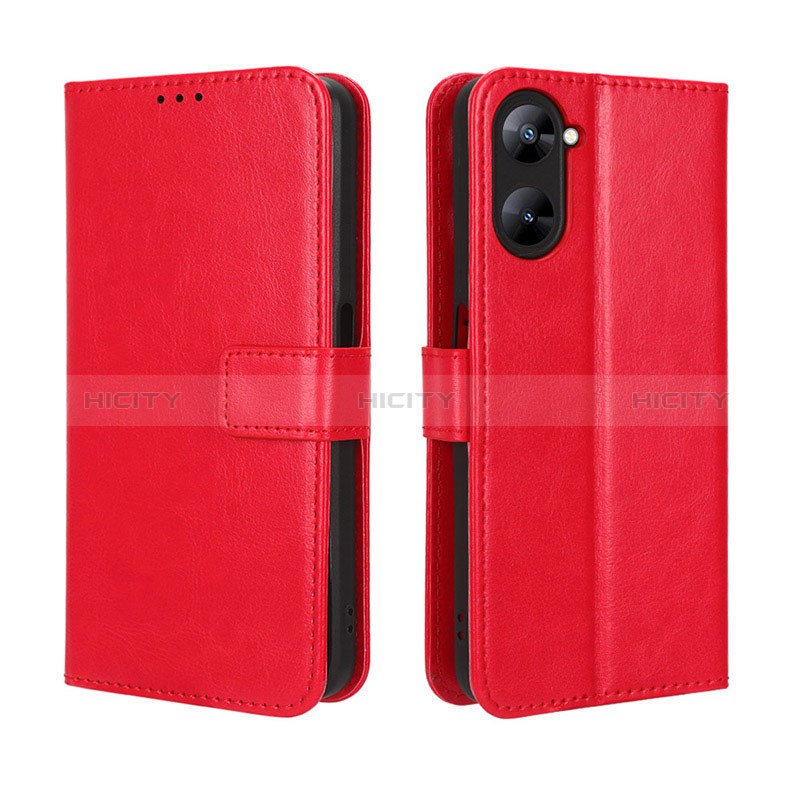 Handytasche Stand Schutzhülle Flip Leder Hülle BY5 für Realme 10S 5G Rot