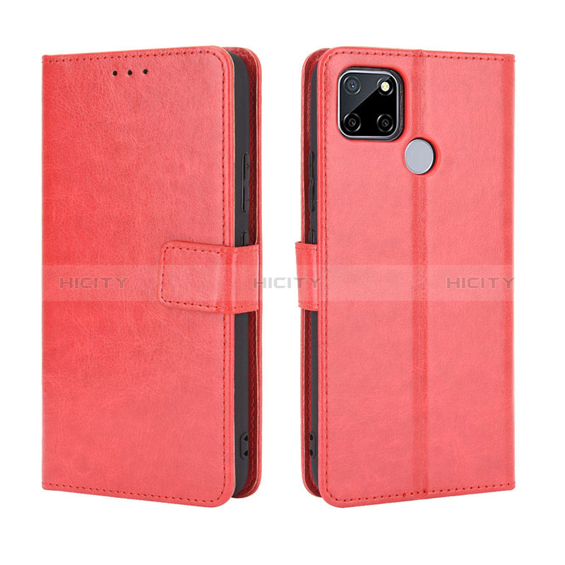 Handytasche Stand Schutzhülle Flip Leder Hülle BY5 für Realme C12 Rot Plus