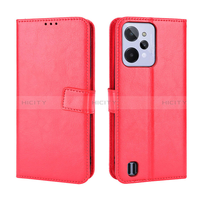 Handytasche Stand Schutzhülle Flip Leder Hülle BY5 für Realme C31 Rot Plus