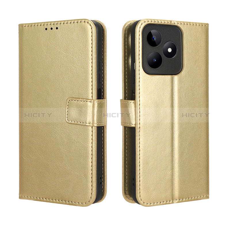 Handytasche Stand Schutzhülle Flip Leder Hülle BY5 für Realme C53 India Gold