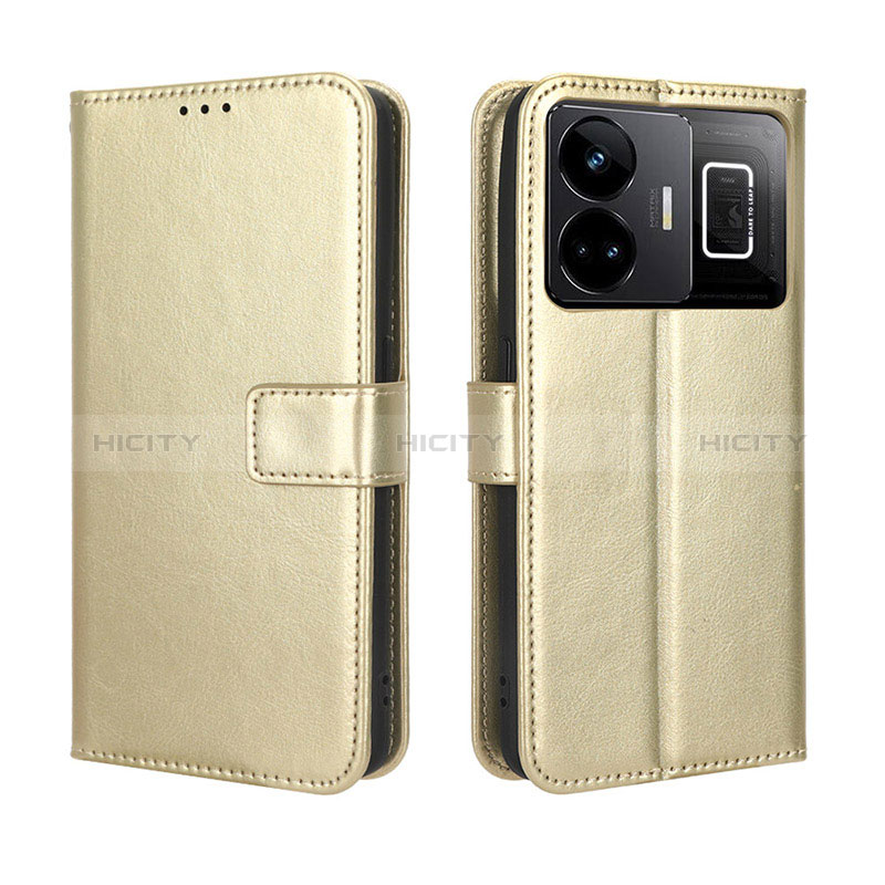 Handytasche Stand Schutzhülle Flip Leder Hülle BY5 für Realme GT3 5G Gold