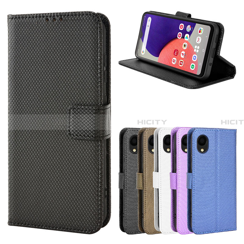 Handytasche Stand Schutzhülle Flip Leder Hülle BY5 für Samsung Galaxy A22 5G SC-56B groß