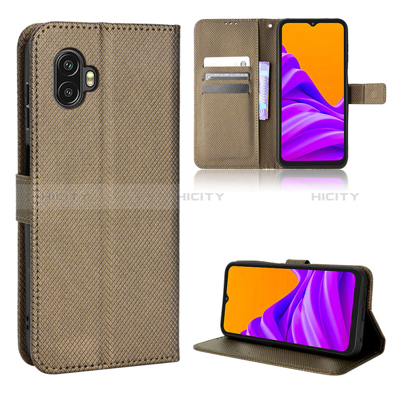 Handytasche Stand Schutzhülle Flip Leder Hülle BY5 für Samsung Galaxy XCover 6 Pro 5G Braun Plus