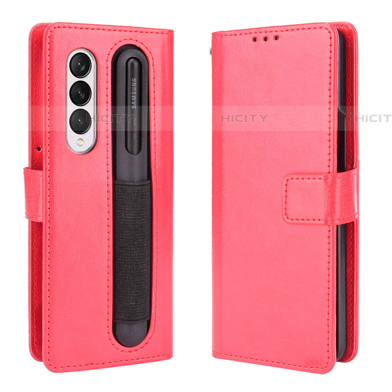 Handytasche Stand Schutzhülle Flip Leder Hülle BY5 für Samsung Galaxy Z Fold4 5G Rot