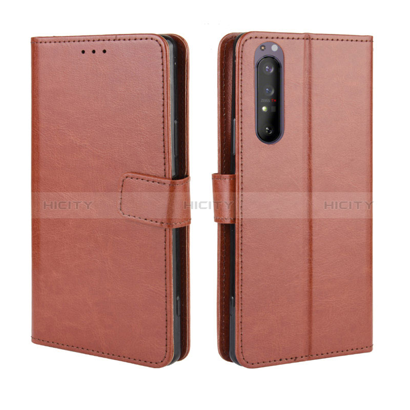 Handytasche Stand Schutzhülle Flip Leder Hülle BY5 für Sony Xperia 1 II Braun