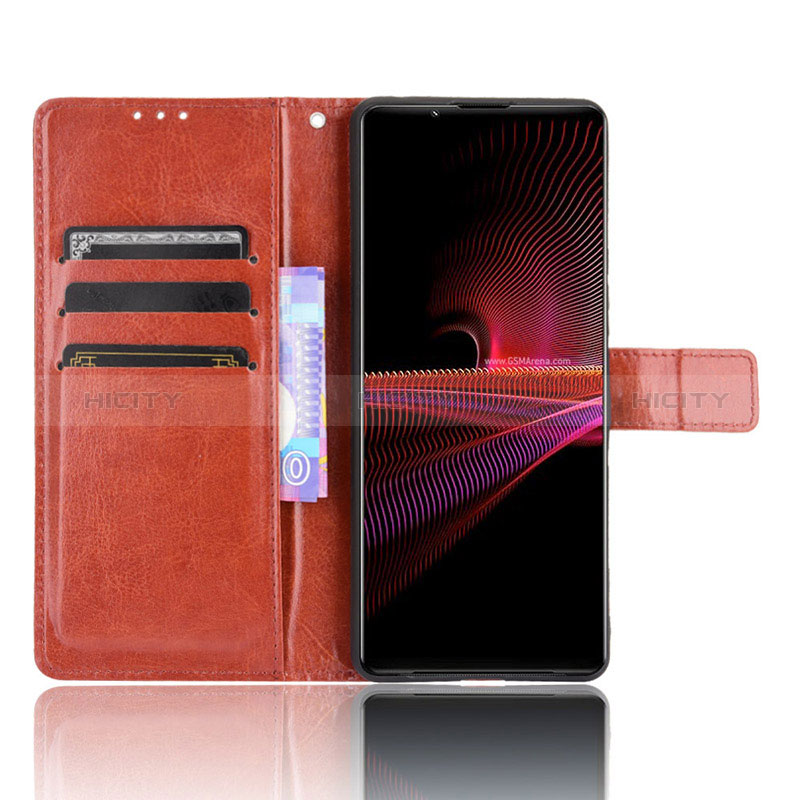 Handytasche Stand Schutzhülle Flip Leder Hülle BY5 für Sony Xperia 1 III groß