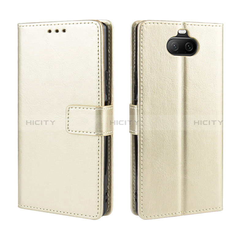 Handytasche Stand Schutzhülle Flip Leder Hülle BY5 für Sony Xperia 8 Gold