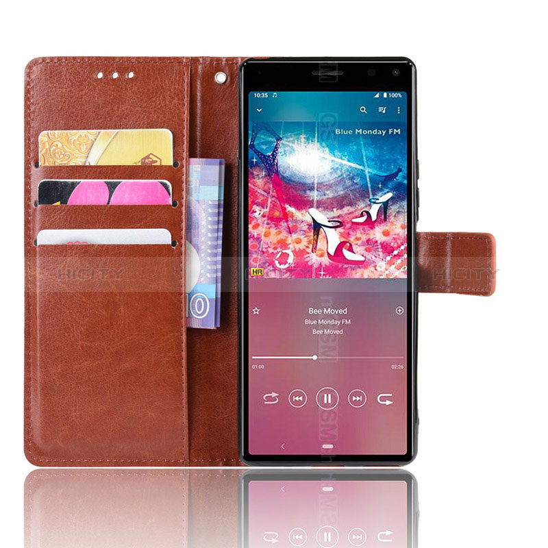 Handytasche Stand Schutzhülle Flip Leder Hülle BY5 für Sony Xperia 8 Lite groß