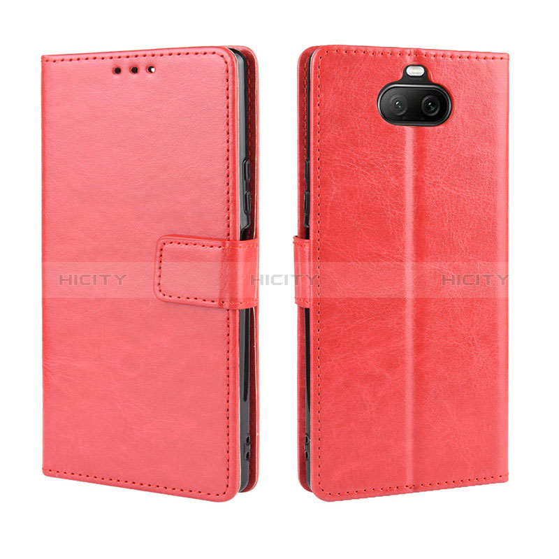 Handytasche Stand Schutzhülle Flip Leder Hülle BY5 für Sony Xperia 8 Lite Rot Plus