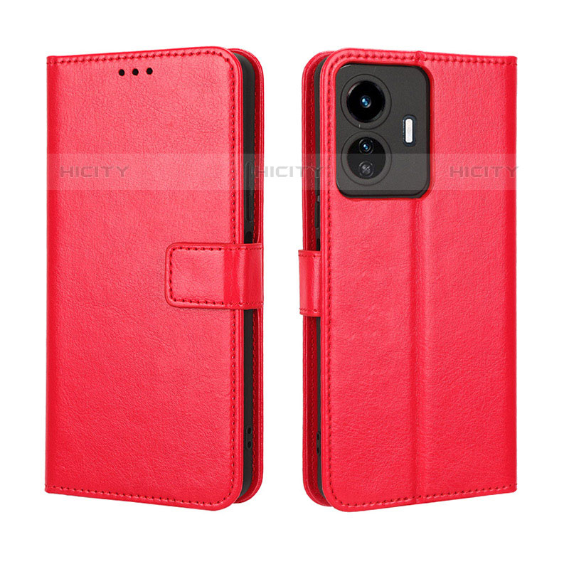 Handytasche Stand Schutzhülle Flip Leder Hülle BY5 für Vivo iQOO Z6 Lite 5G Rot