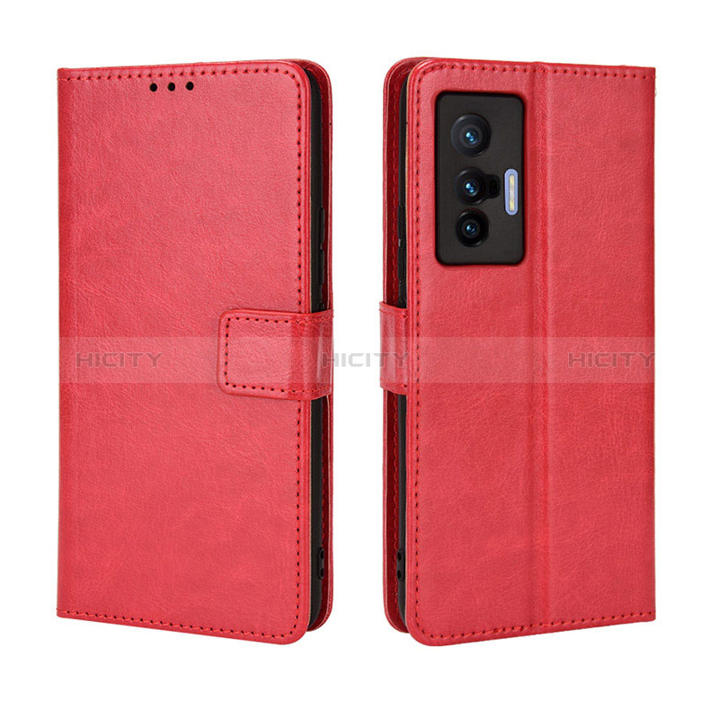 Handytasche Stand Schutzhülle Flip Leder Hülle BY5 für Vivo X70 5G Rot Plus