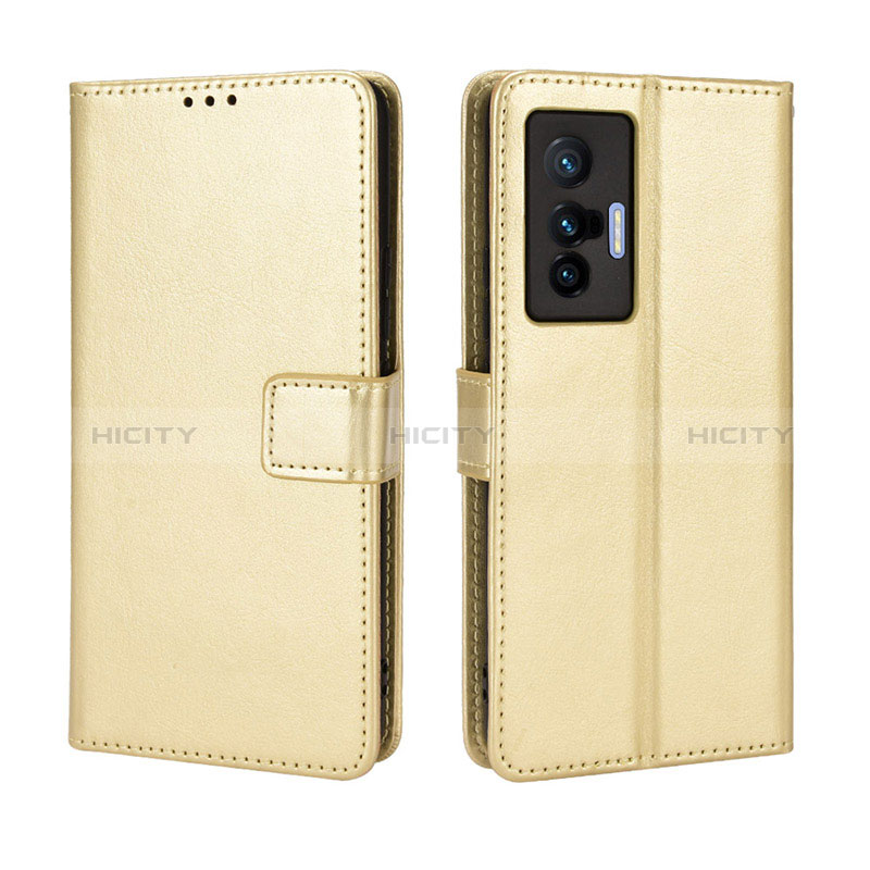 Handytasche Stand Schutzhülle Flip Leder Hülle BY5 für Vivo X70t Gold