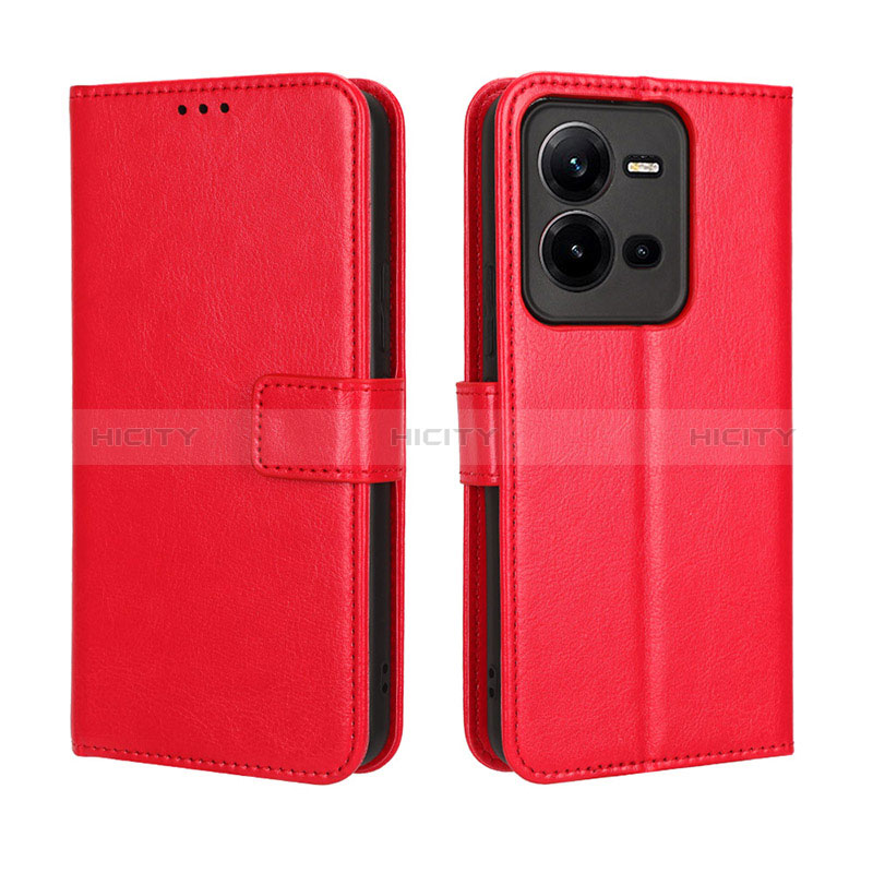 Handytasche Stand Schutzhülle Flip Leder Hülle BY5 für Vivo X80 Lite 5G Rot Plus