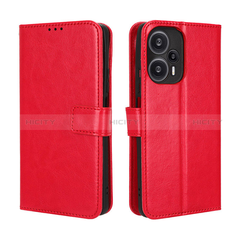 Handytasche Stand Schutzhülle Flip Leder Hülle BY5 für Xiaomi Poco F5 5G Rot