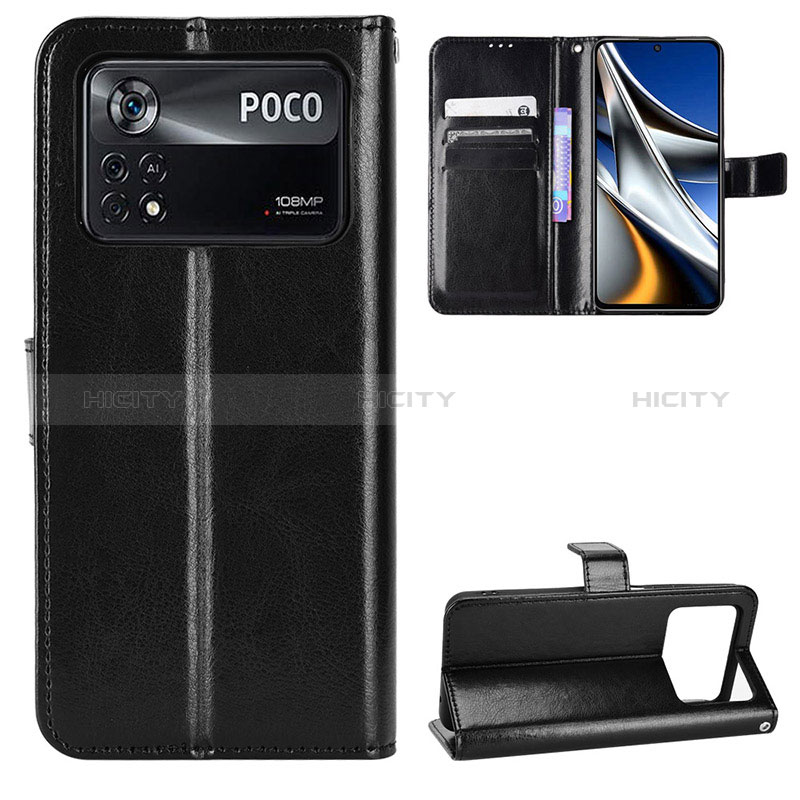 Handytasche Stand Schutzhülle Flip Leder Hülle BY5 für Xiaomi Poco X4 Pro 5G groß