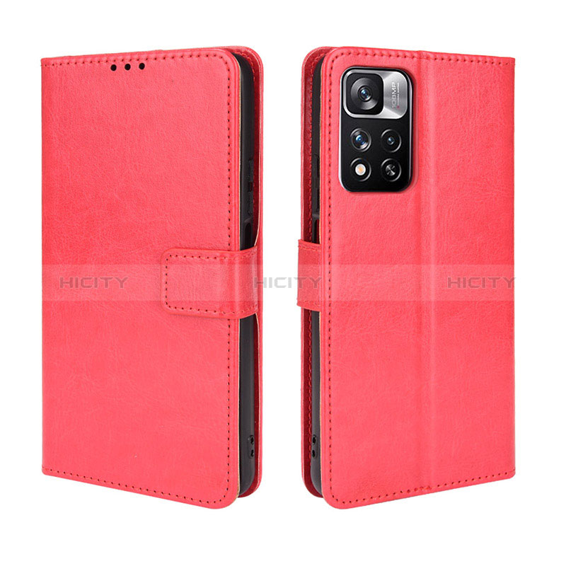 Handytasche Stand Schutzhülle Flip Leder Hülle BY5 für Xiaomi Redmi Note 11 Pro+ Plus 5G Rot Plus