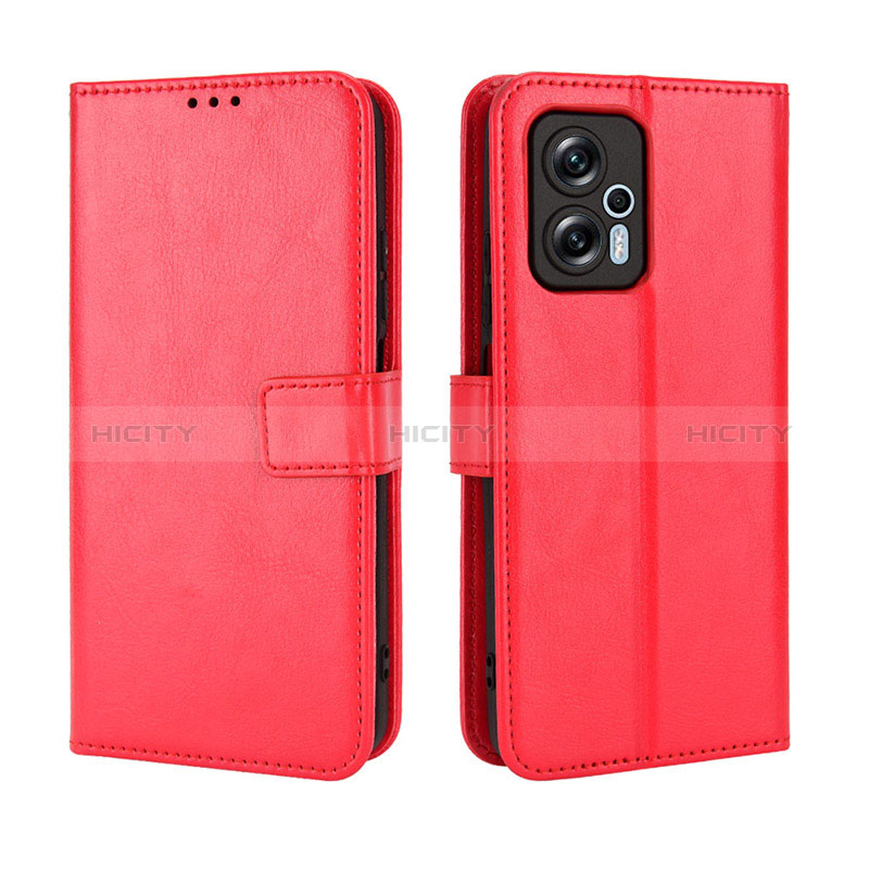 Handytasche Stand Schutzhülle Flip Leder Hülle BY5 für Xiaomi Redmi Note 11T Pro+ Plus 5G Rot Plus