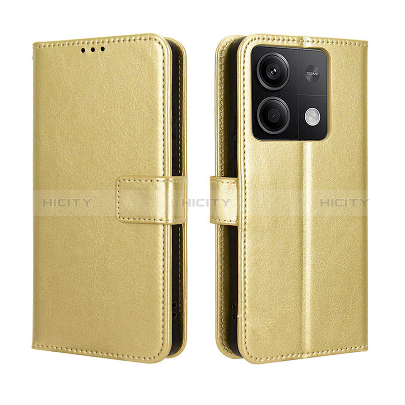 Handytasche Stand Schutzhülle Flip Leder Hülle BY5 für Xiaomi Redmi Note 13 5G Gold