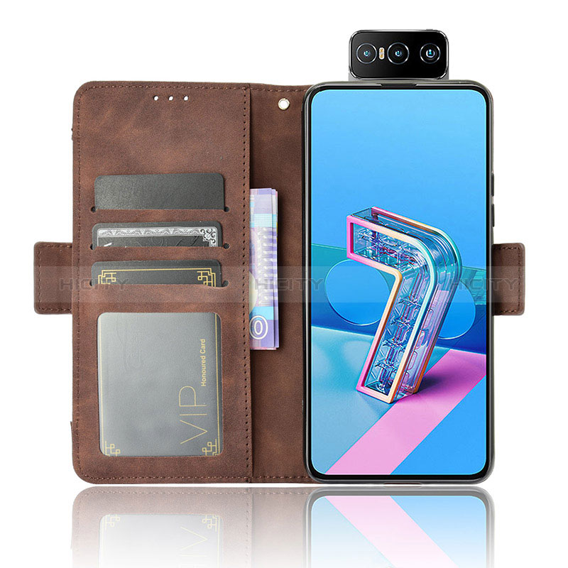 Handytasche Stand Schutzhülle Flip Leder Hülle BY6 für Asus Zenfone 7 Pro ZS671KS groß