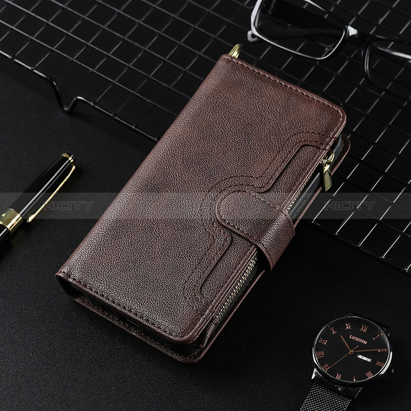 Handytasche Stand Schutzhülle Flip Leder Hülle BY6 für Realme 8i Braun