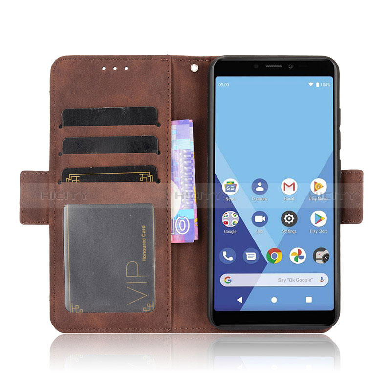 Handytasche Stand Schutzhülle Flip Leder Hülle BY6 für Wiko Y51 groß