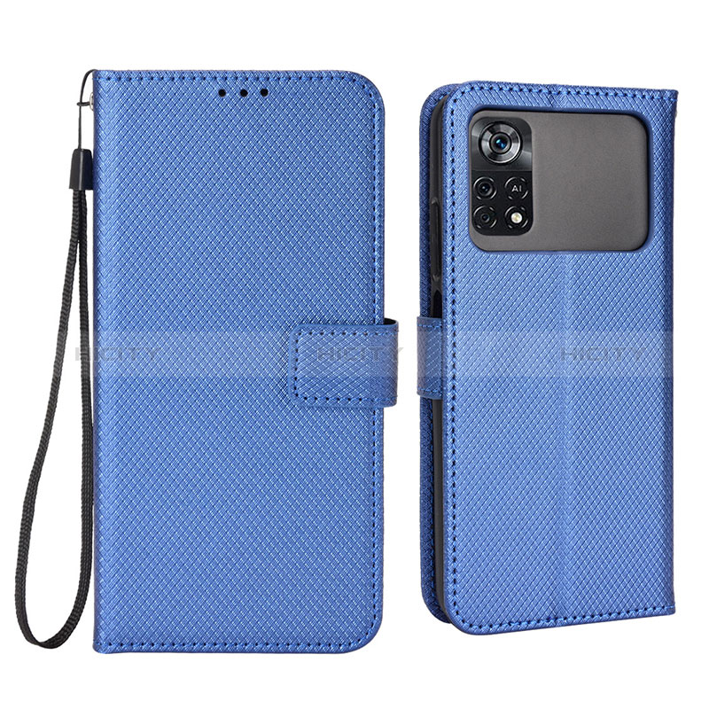 Handytasche Stand Schutzhülle Flip Leder Hülle BY6 für Xiaomi Poco M4 Pro 4G Blau