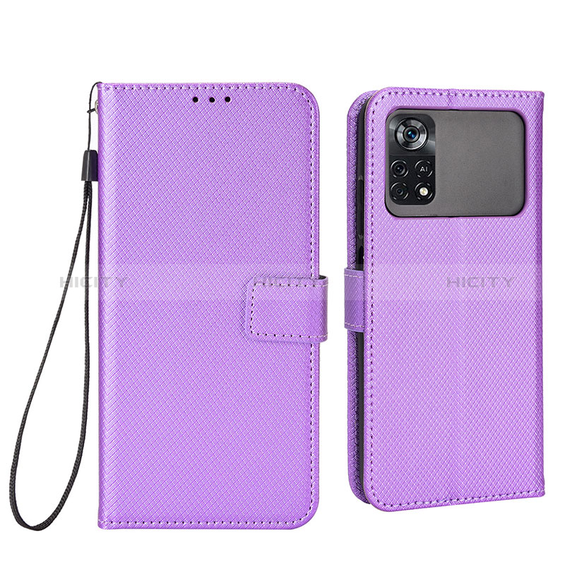 Handytasche Stand Schutzhülle Flip Leder Hülle BY6 für Xiaomi Poco M4 Pro 4G Violett