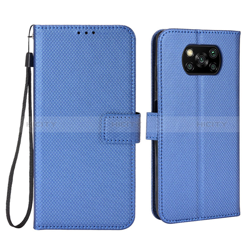 Handytasche Stand Schutzhülle Flip Leder Hülle BY6 für Xiaomi Poco X3 Pro Blau