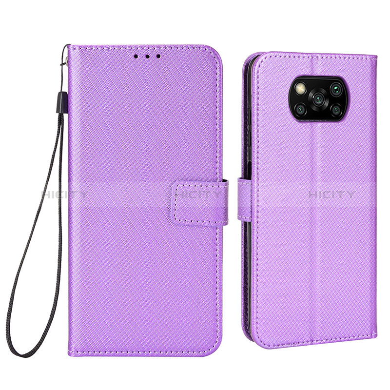 Handytasche Stand Schutzhülle Flip Leder Hülle BY6 für Xiaomi Poco X3 Violett