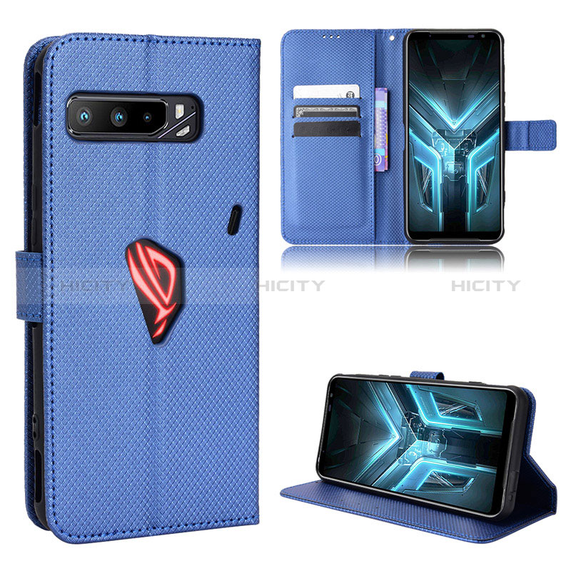 Handytasche Stand Schutzhülle Flip Leder Hülle BY7 für Asus ROG Phone 3 Strix ZS661KS Blau