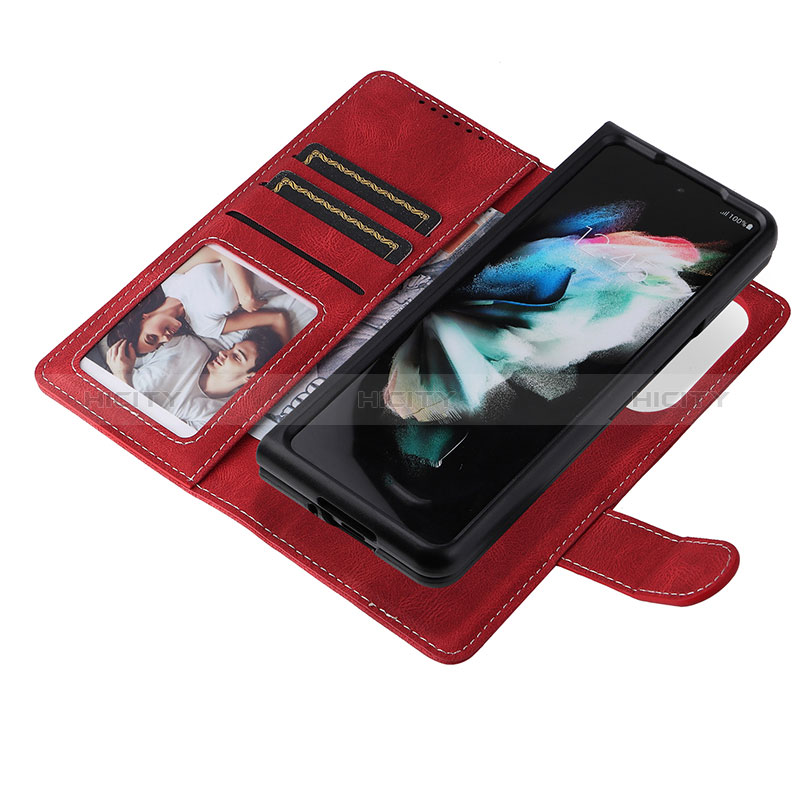 Handytasche Stand Schutzhülle Flip Leder Hülle BY7 für Samsung Galaxy Z Fold3 5G groß